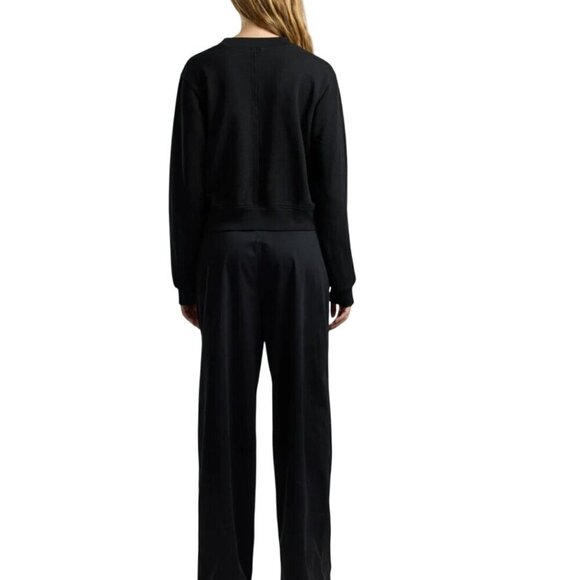 Cotton Citizen Milan Crew Sweatshirt Jet Black Sustainable Cotton Size L - Picture 5 of 8